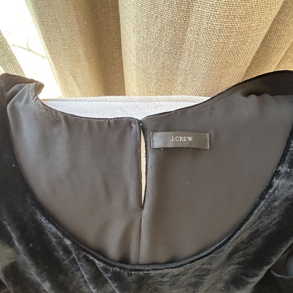 J Crew Black Velvet Lined Tank with Button Closure - L - Picture 6 of 10